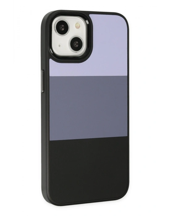 Newface iPhone 14 Plus Kılıf King Kapak - Lila-Siyah