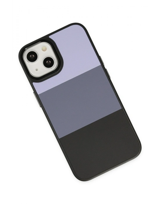 Newface iPhone 14 Plus Kılıf King Kapak - Lila-Siyah