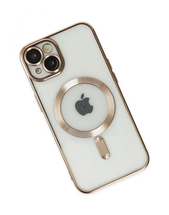 Newface iPhone 14 Plus Kılıf Kross Magneticsafe Kapak - Gold