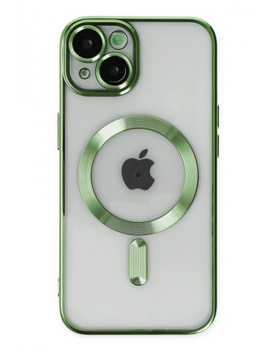 Newface iPhone 14 Plus Kılıf Kross Magneticsafe Kapak - Koyu Yeşil