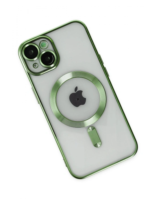 Newface iPhone 14 Plus Kılıf Kross Magneticsafe Kapak - Koyu Yeşil