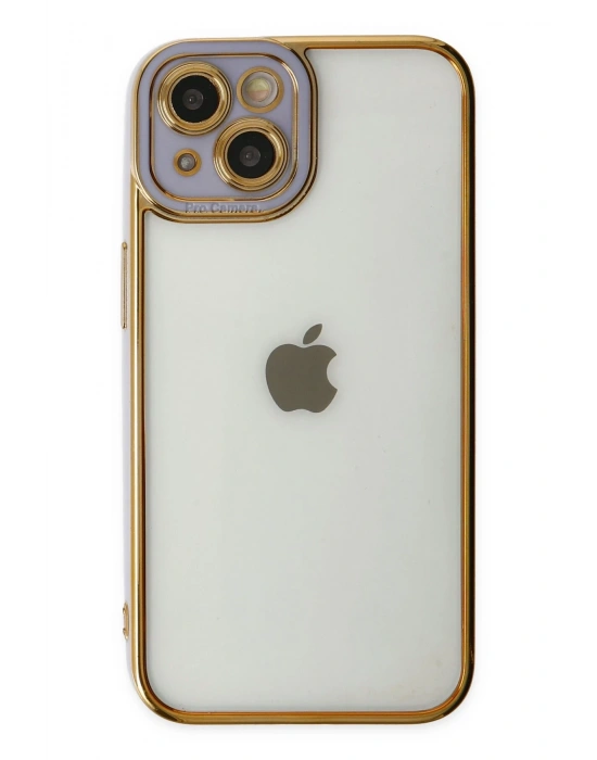 Newface iPhone 14 Plus Kılıf Liva Lens Silikon - Lila