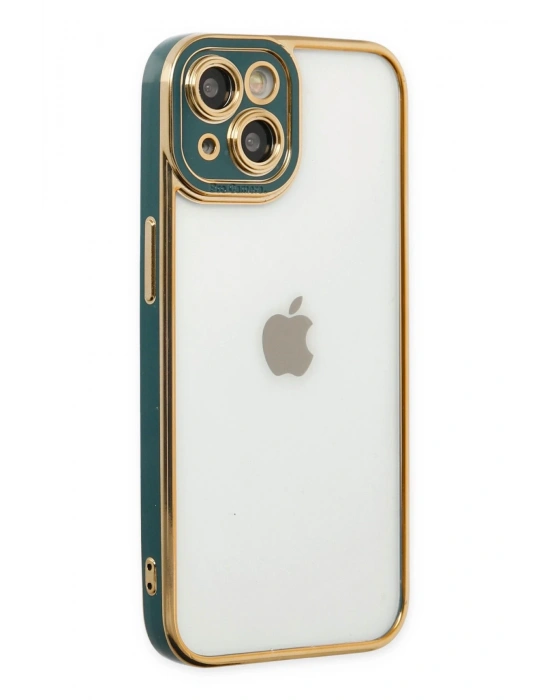 Newface iPhone 14 Plus Kılıf Liva Lens Silikon - Yeşil