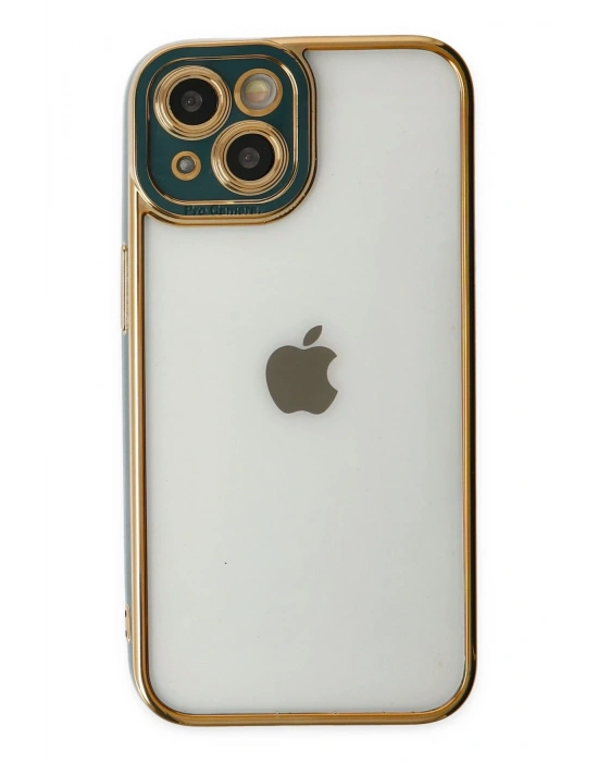 Newface iPhone 14 Plus Kılıf Liva Lens Silikon - Yeşil