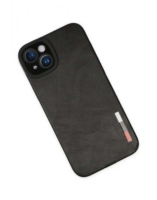 Newface iPhone 14 Plus Kılıf Loop Deri Silikon - Siyah