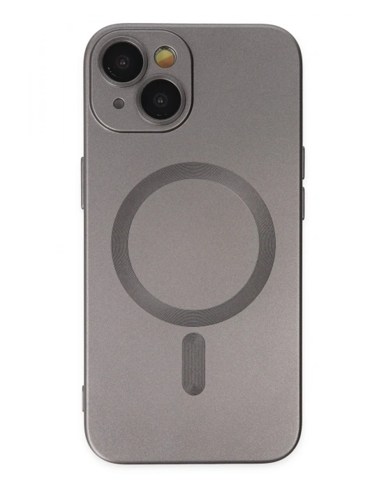 Newface iPhone 14 Plus Kılıf Moshi Lens Magneticsafe Silikon - Füme