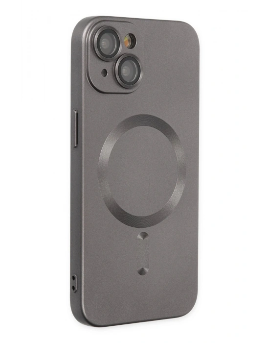 Newface iPhone 14 Plus Kılıf Moshi Lens Magneticsafe Silikon - Füme