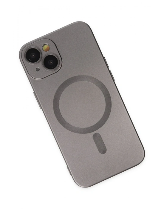 Newface iPhone 14 Plus Kılıf Moshi Lens Magneticsafe Silikon - Füme