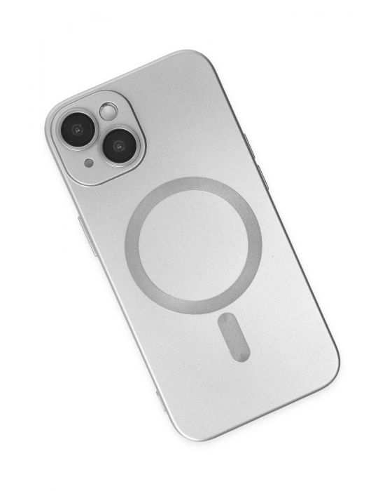 Newface iPhone 14 Plus Kılıf Moshi Lens Magneticsafe Silikon - Gümüş