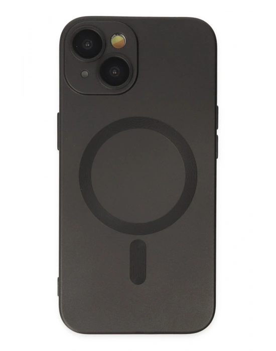Newface iPhone 14 Plus Kılıf Moshi Lens Magneticsafe Silikon - Siyah