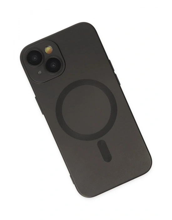 Newface iPhone 14 Plus Kılıf Moshi Lens Magneticsafe Silikon - Siyah