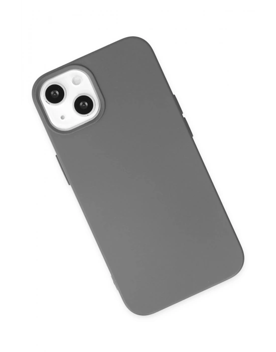 Newface iPhone 14 Plus Kılıf Nano içi Kadife Silikon - Gri