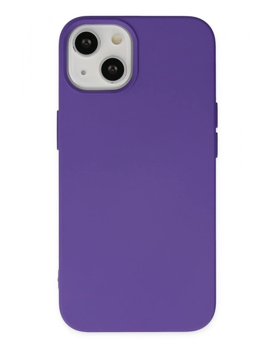 Newface iPhone 14 Plus Kılıf Nano içi Kadife Silikon - Mor