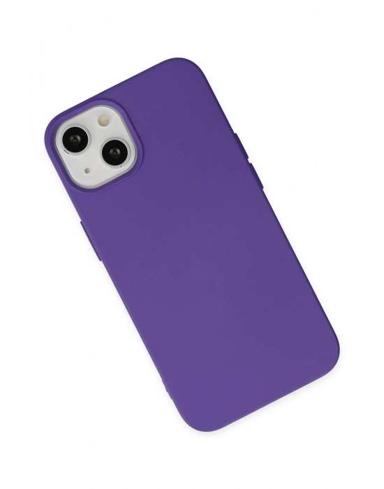 Newface iPhone 14 Plus Kılıf Nano içi Kadife Silikon - Mor