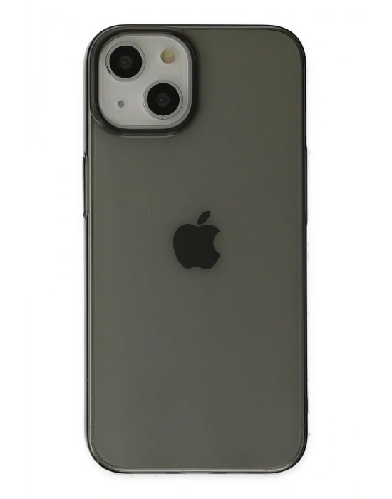 Newface iPhone 14 Plus Kılıf Pc Sert Şeffaf Kapak - Siyah