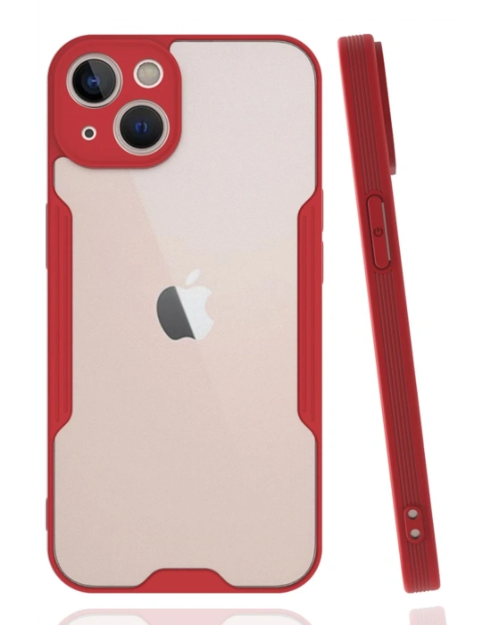 Newface iPhone 14 Plus Kılıf Platin Silikon - Kırmızı