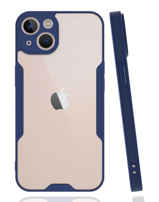 Newface iPhone 14 Plus Kılıf Platin Silikon - Lacivert