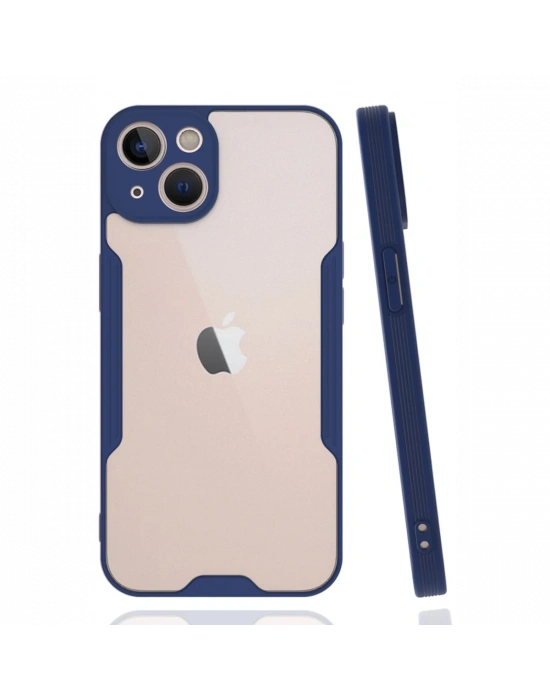 Newface iPhone 14 Plus Kılıf Platin Silikon - Lacivert