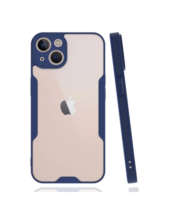 Newface iPhone 14 Plus Kılıf Platin Silikon - Lacivert