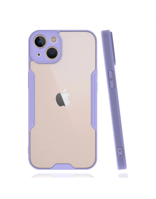 Newface iPhone 14 Plus Kılıf Platin Silikon - Lila