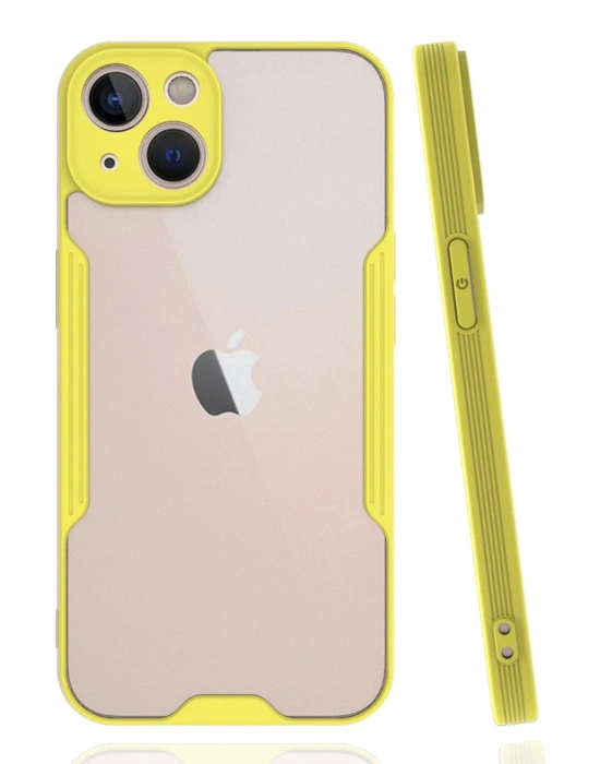 Newface iPhone 14 Plus Kılıf Platin Silikon - Sarı