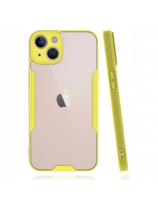 Newface iPhone 14 Plus Kılıf Platin Silikon - Sarı