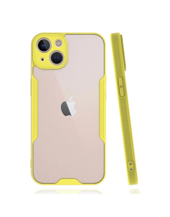 Newface iPhone 14 Plus Kılıf Platin Silikon - Sarı