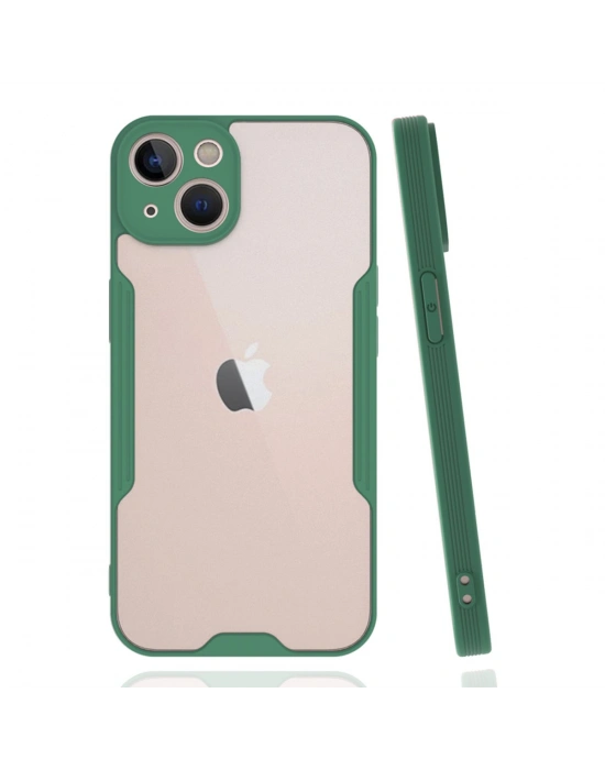 Newface iPhone 14 Plus Kılıf Platin Silikon - Yeşil