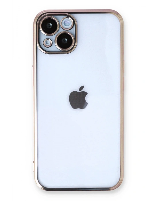 Newface iPhone 14 Plus Kılıf Razer Lensli Silikon - Gold