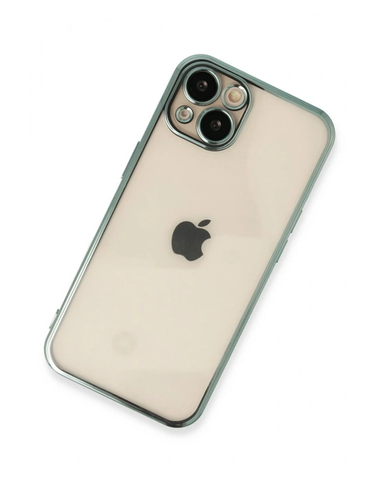 Newface iPhone 14 Plus Kılıf Razer Lensli Silikon - Yeşil