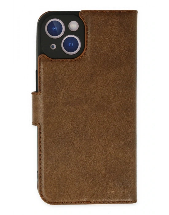 Newface iPhone 14 Plus Kılıf Trend S Plus Kapaklı Kılıf - Taba