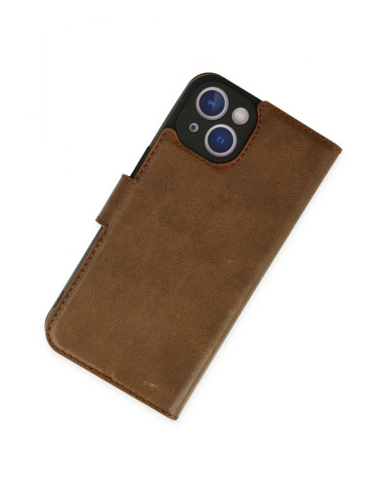 Newface iPhone 14 Plus Kılıf Trend S Plus Kapaklı Kılıf - Taba