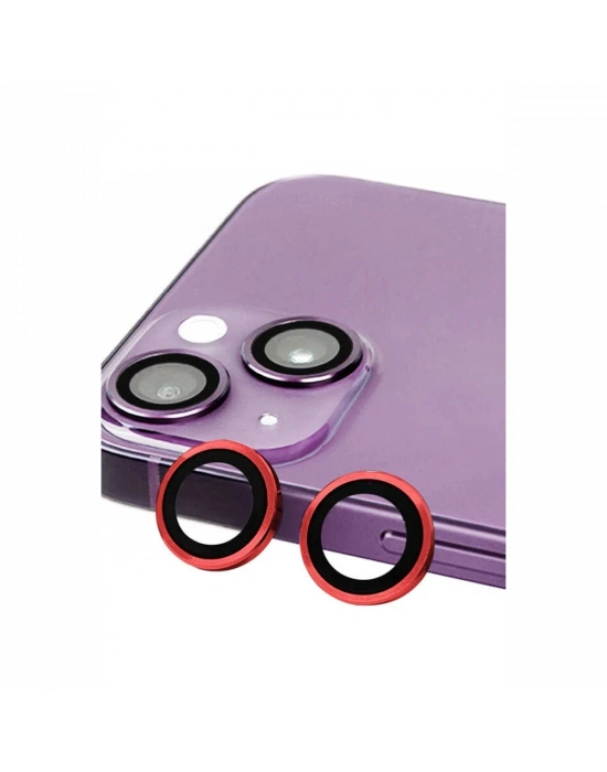 Newface iPhone 14 Plus Raze Metal Kamera Lens - Kırmızı