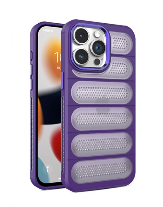 Newface iPhone 14 Pro Kılıf Airmax Silikon Kapak - Derin Mor