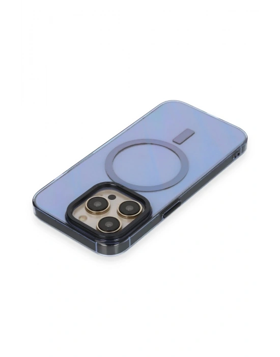 Newface iPhone 14 Pro Kılıf Anka PC Magneticsafe Sert Metal Kapak - Sierra Blue