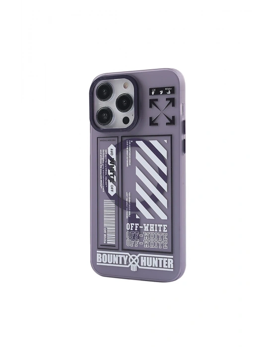 Newface iPhone 14 Pro Kılıf Apollo Magneticsafe Desenli Kapak - Apollo Mor - 1