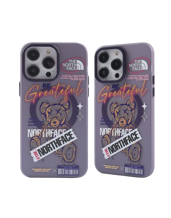 Newface iPhone 14 Pro Kılıf Apollo Magneticsafe Desenli Kapak - Apollo Mor - 2