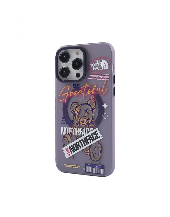 Newface iPhone 14 Pro Kılıf Apollo Magneticsafe Desenli Kapak - Apollo Mor - 2