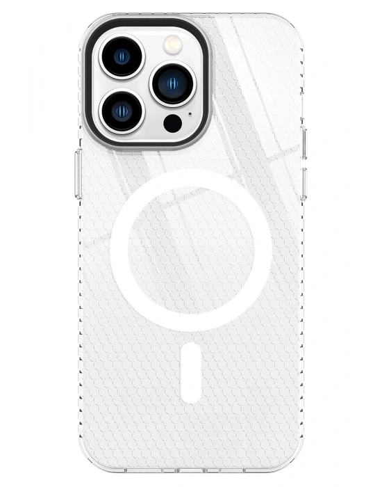 Newface iPhone 14 Pro Kılıf Beta Magneticsafe Silikon - Şeffaf