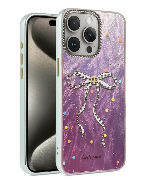 Newface iPhone 14 Pro Kılıf Blade Aynalı Desenli Kapak - Desen 1