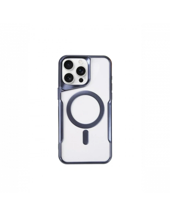 Newface iPhone 14 Pro Kılıf Boyi Magsafe Silikon Kapak - Lacivert