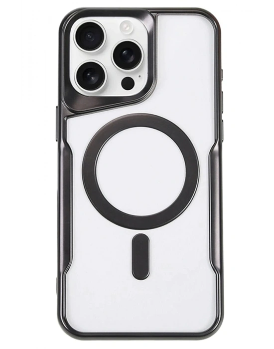 Newface iPhone 14 Pro Kılıf Boyi Magsafe Silikon Kapak - Siyah