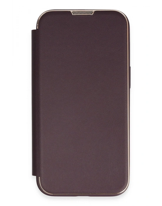 Newface iPhone 14 Pro Kılıf Dolpin Kapaklı - Derin Mor