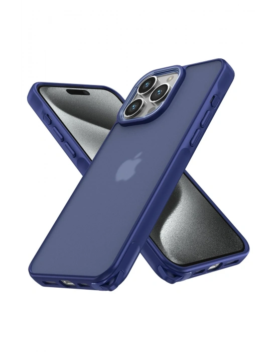 Newface iPhone 14 Pro Kılıf Elegant Kapak - Lacivert