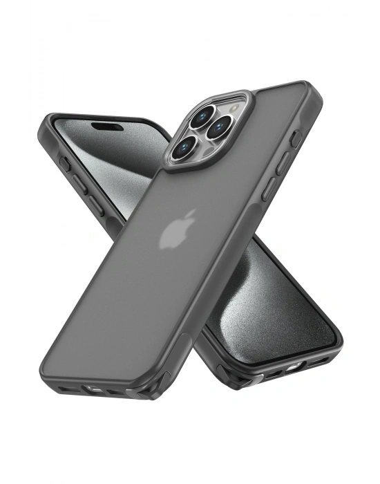 Newface iPhone 14 Pro Kılıf Elegant Kapak - Titan Gri