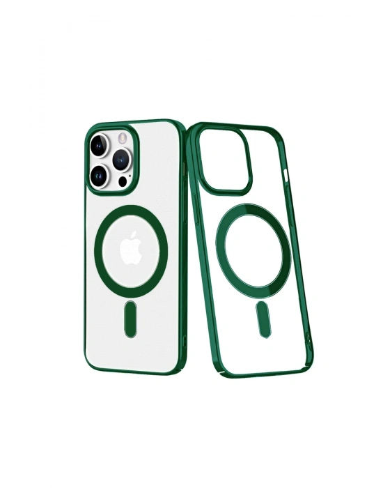 Newface iPhone 14 Pro Kılıf Element Magneticsafe Sert Kapak - Köknar Yeşili