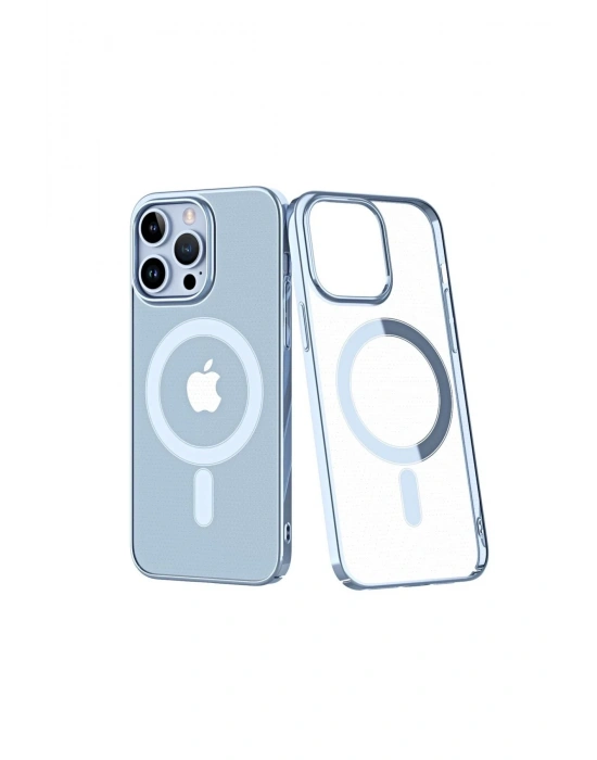 Newface iPhone 14 Pro Kılıf Element Magneticsafe Sert Kapak - Sierra Blue