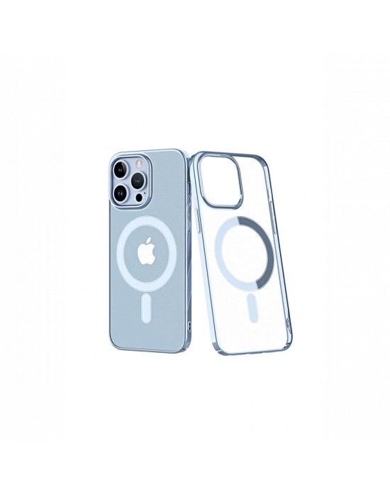 Newface iPhone 14 Pro Kılıf Element Magneticsafe Sert Kapak - Sierra Blue