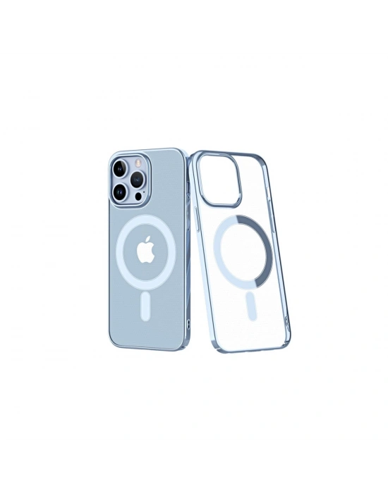 Newface iPhone 14 Pro Kılıf Element Magneticsafe Sert Kapak - Sierra Blue