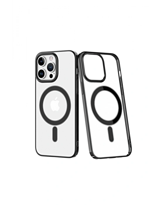 Newface iPhone 14 Pro Kılıf Element Magneticsafe Sert Kapak - Siyah